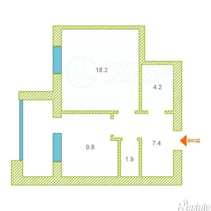 1-комн квартира ул Широтная, 112 3,  д. 112 3,  к. 3