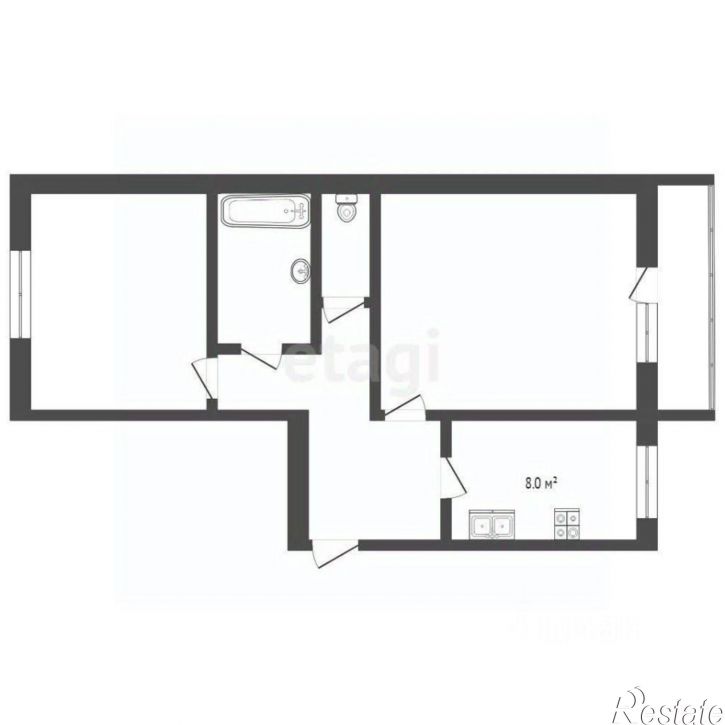 2-комн квартира ул Садовая, 135а,  д. 135а
