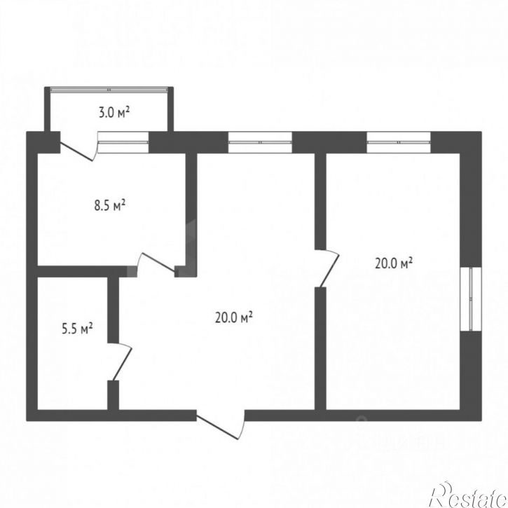 2-комн квартира ул Федюнинского, 56 2,  д. 56 2,  к. 2