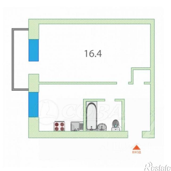1-комн квартира ул Белинского, 6а,  д. 6а