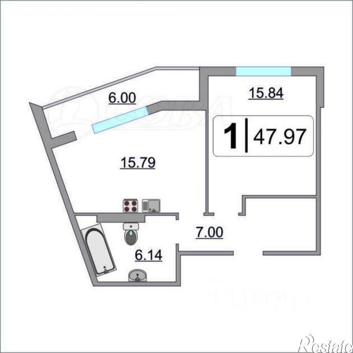 1-комн квартира ул Новоселов, 113,  д. 113