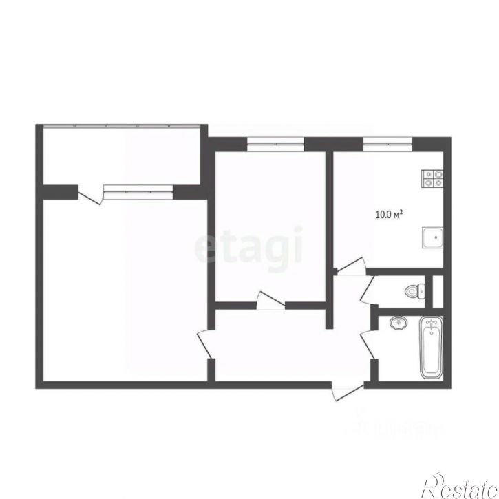 2-комн квартира ул Ратная, 1,  д. 1