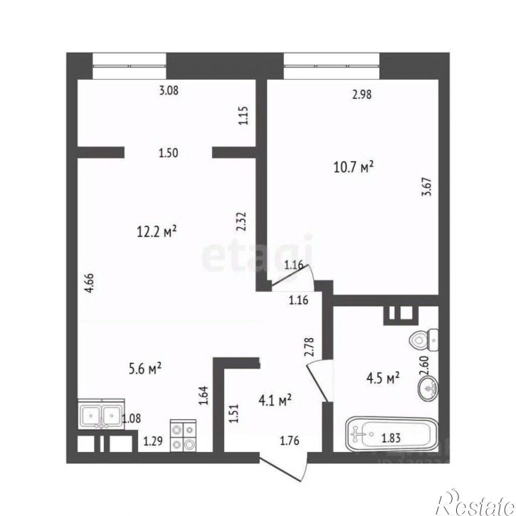 1-комн квартира ул Газовиков, 73 4,  д. 73 4,  к. 4