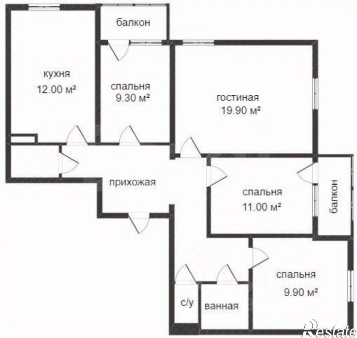 4-комн квартира ул Красина, 8,  д. 8