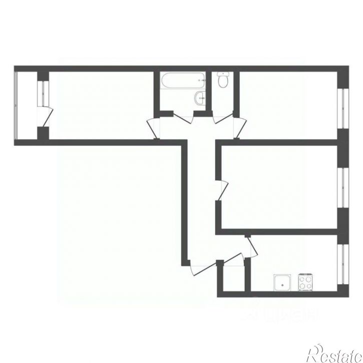 3-комн квартира улица Щербакова, 86А,  д. 86А