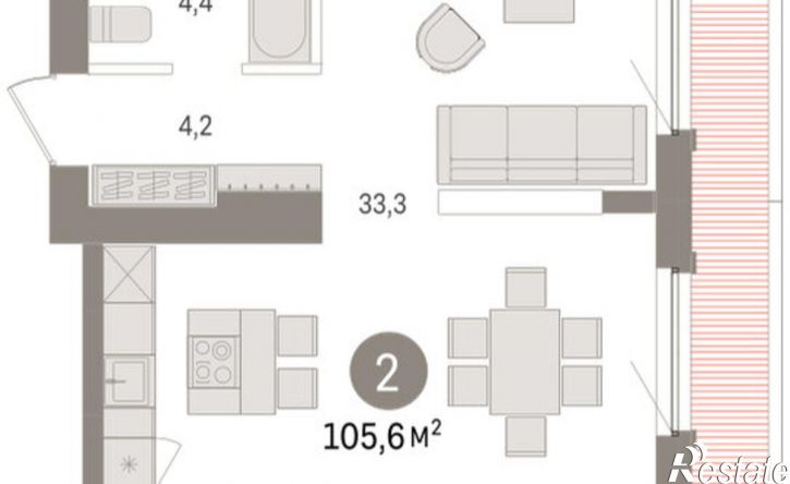 1-комн квартира в новом доме Мысовская улица, 26 к3,  д. 26 к3