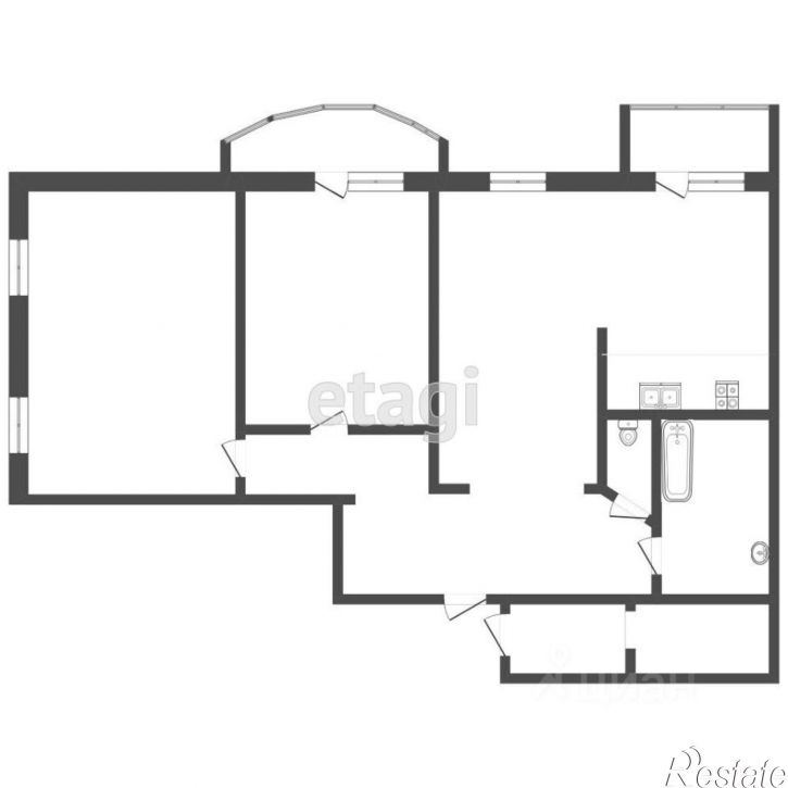 3-комн квартира Беловежская улица, 19 к2,  д. 19 к2