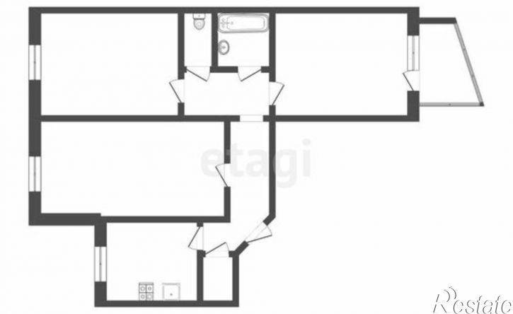 3-комн квартира улица Пермякова, 56,  д. 56
