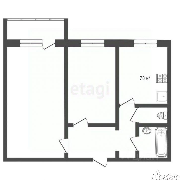 2-комн квартира Широтная улица, 59,  д. 59