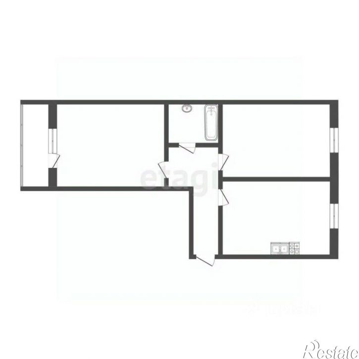 2-комн квартира Севастопольская улица, 2 к4,  д. 2 к4