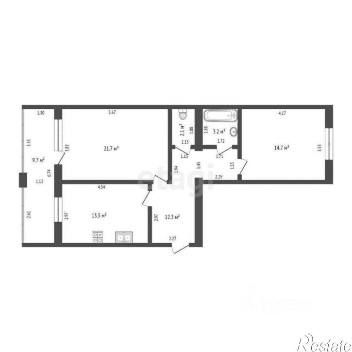 2-комн квартира улица Тимофея Кармацкого, 9,  д. 9