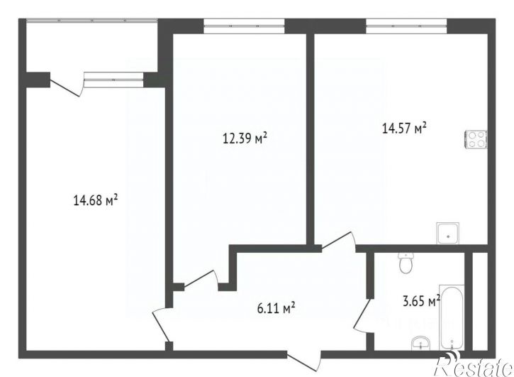 2-комн квартира улица Новосёлов, 113,  д. 113