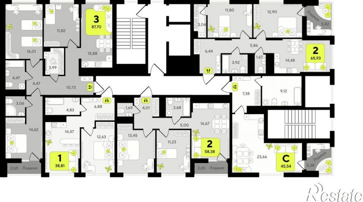 2-комн квартира в новом доме улица Разведчика Кузнецова, 10,  д. 10