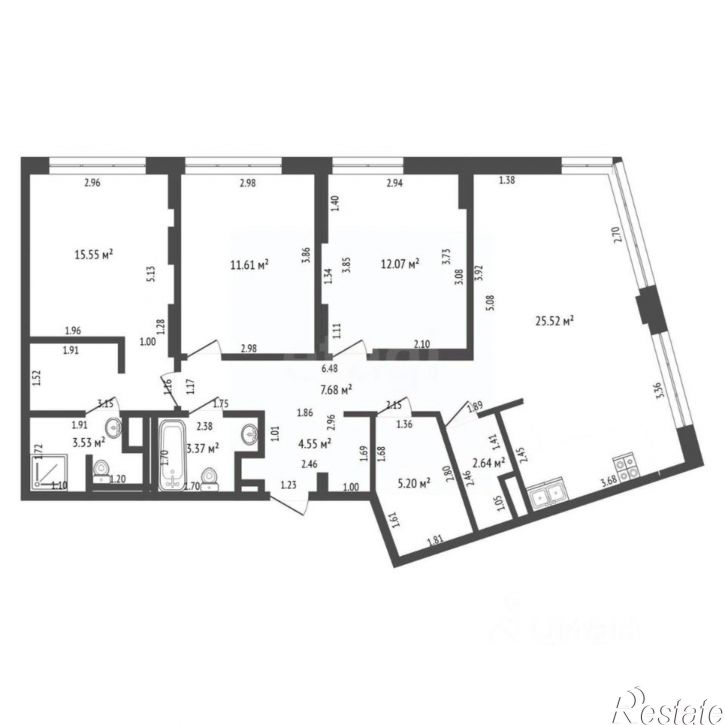 3-комн квартира улица Новосёлов, 92,  д. 92