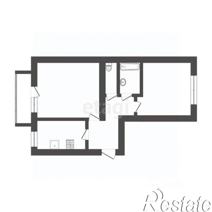 2-комн квартира улица Мелиораторов, 3А,  д. 3А