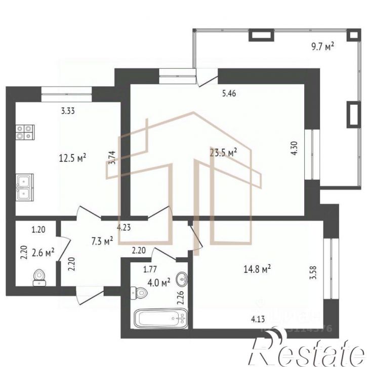 2-комн квартира улица Мельникайте, 138,  д. 138