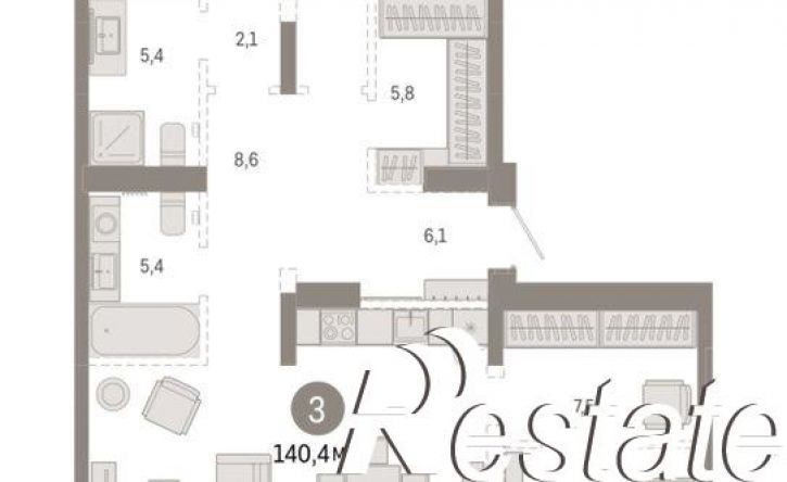 3-комн квартира в новом доме Минская улица, 92 к2,  д. 92 к2