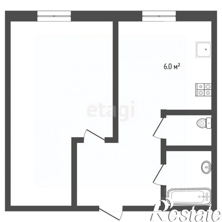 1-комн квартира улица Андрея Туполева, 10А,  д. 10А