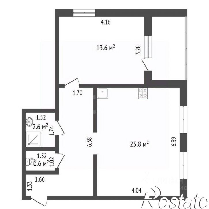 1-комн квартира улица Мельникайте, 2 к12,  д. 2 к12