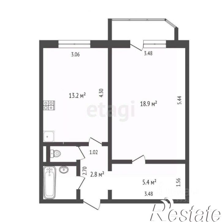 1-комн квартира Олимпийская улица, 37,  д. 37