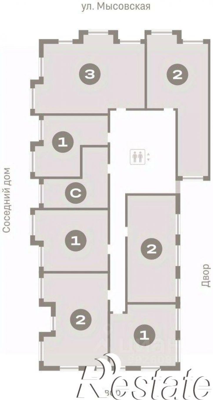 1-комн квартира в новом доме Мысовская улица, 26 к3,  д. 26 к3