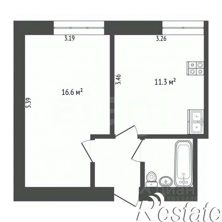 1-комн квартира Олимпийская улица, 30,  д. 30
