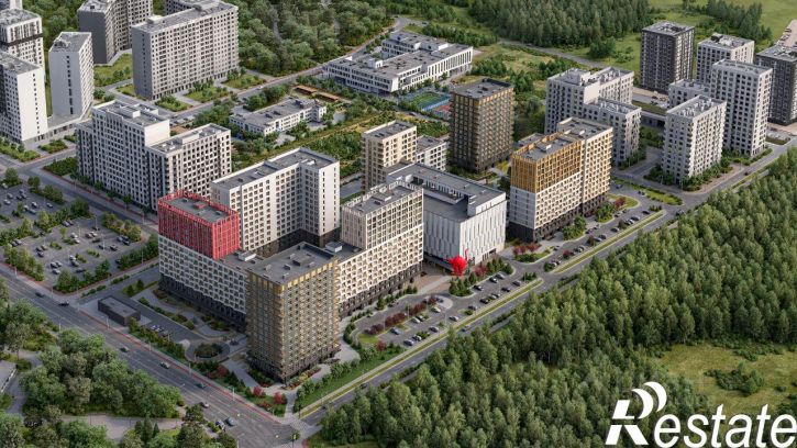 1-комн квартира в новом доме Заполярная улица, 1 с1,  д. 1 с1
