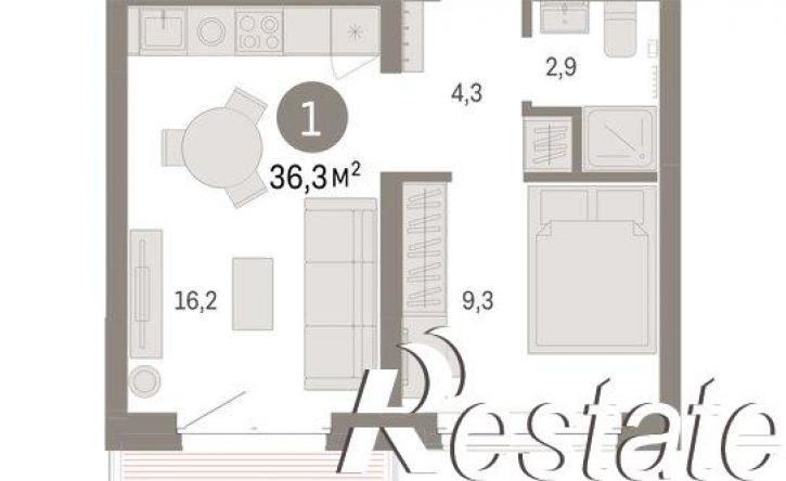 2-комн квартира в новом доме Минская улица, 92 к2,  д. 92 к2