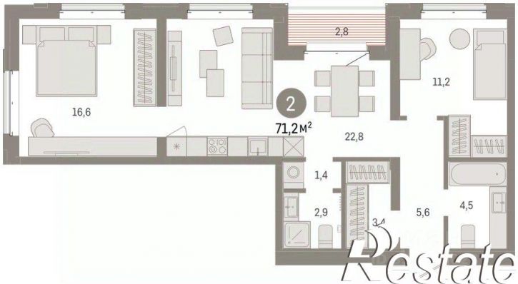 3-комн квартира в новом доме Минская улица, 92 к2,  д. 92 к2