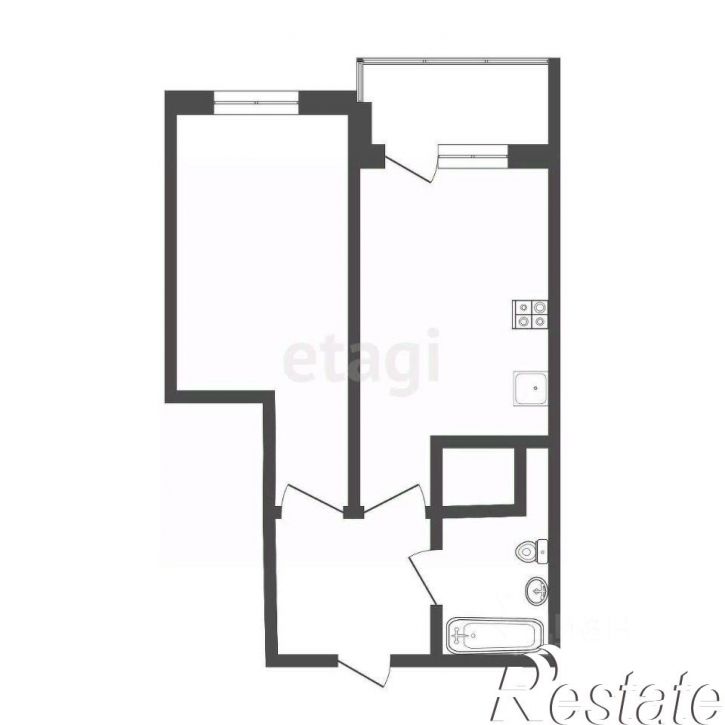 1-комн квартира улица Мельникайте, 2 к19,  д. 2 к19