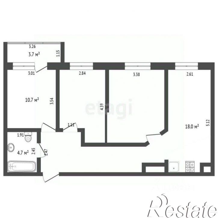 3-комн квартира улица Тимофея Чаркова, 81 к2,  д. 81 к2