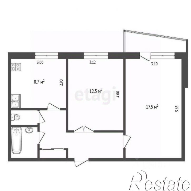 2-комн квартира улица Свердлова, 22,  д. 22