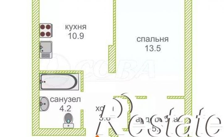 1-комн квартира Новгородская улица, 20,  д. 20