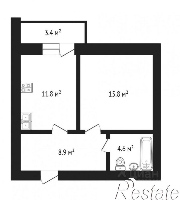 1-комн квартира Амурская улица, 39,  д. 39