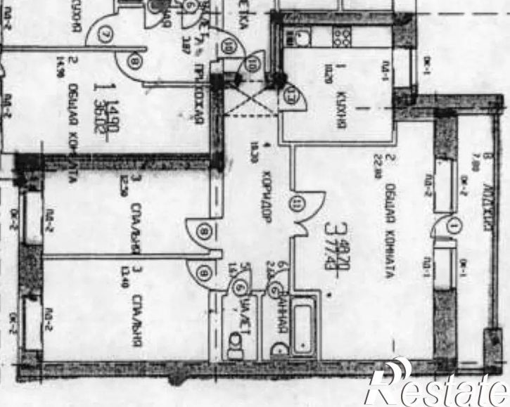 3-комн квартира улица Малиновского, 8,  д. 8