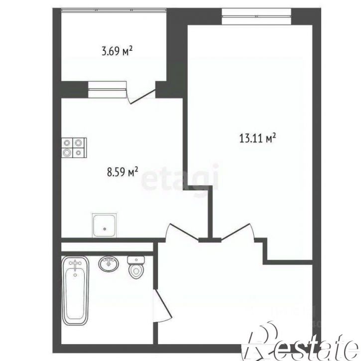 1-комн квартира Дамбовская улица, 29 к2,  д. 29 к2