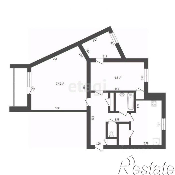 3-комн квартира улица Александра Пушкина, 8,  д. 8