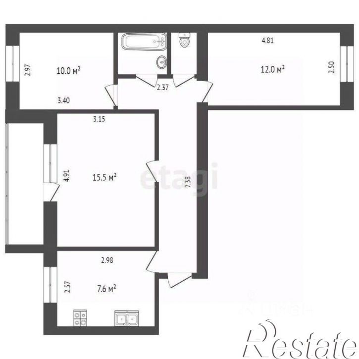 3-комн квартира улица Домостроителей, 4,  д. 4