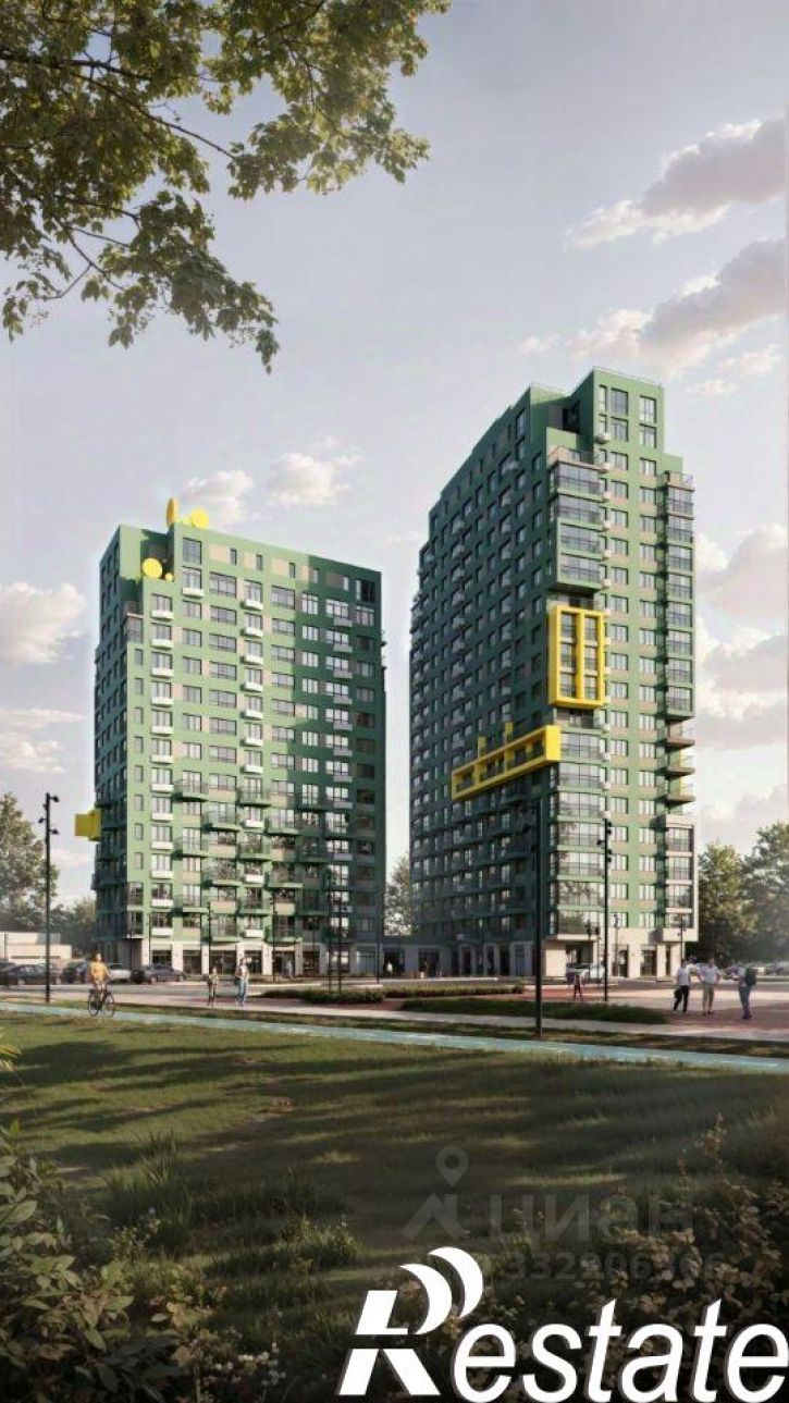 1-комн квартира в новом доме улица Рылеева, 28,  д. 28