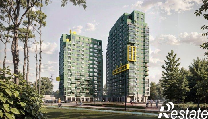 1-комн квартира в новом доме улица Рылеева, 28,  д. 28