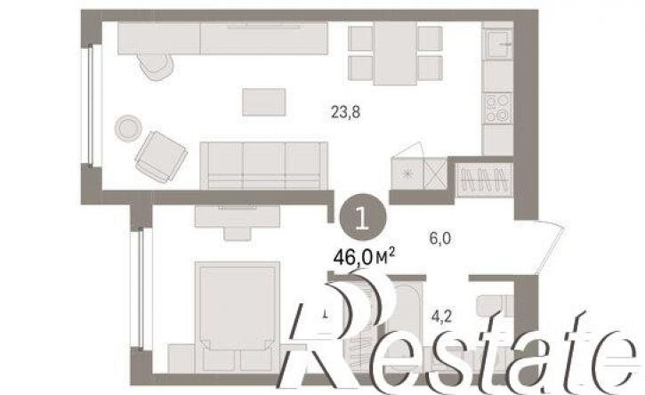 2-комн квартира в новом доме Мысовская улица, 26 к3,  д. 26 к3