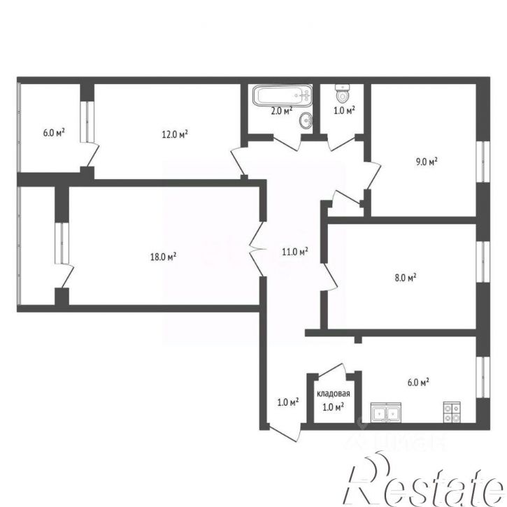 4-комн квартира улица Энергетиков, 45А,  д. 45А