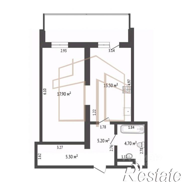 1-комн квартира улица Мельникайте, 32,  д. 32