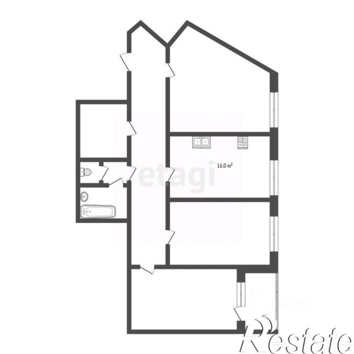 3-комн квартира Червишевский тракт, 31 к1,  д. 31 к1