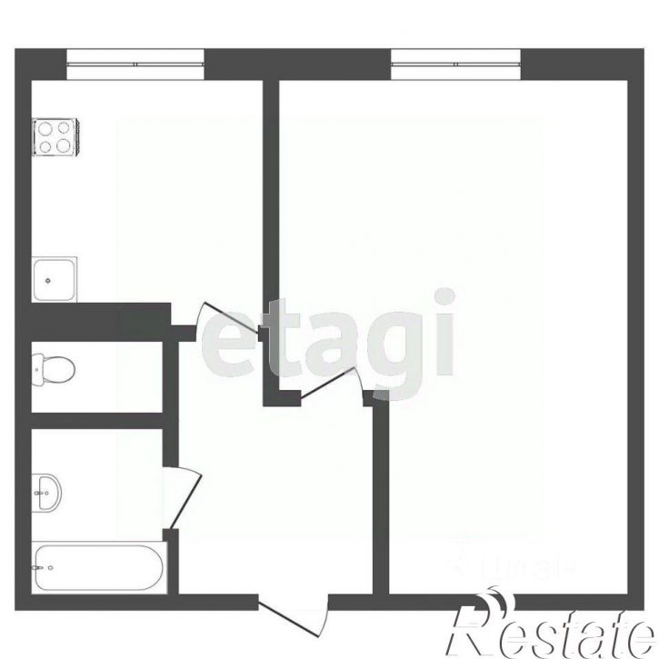 1-комн квартира улица Коммунаров, 37,  д. 37
