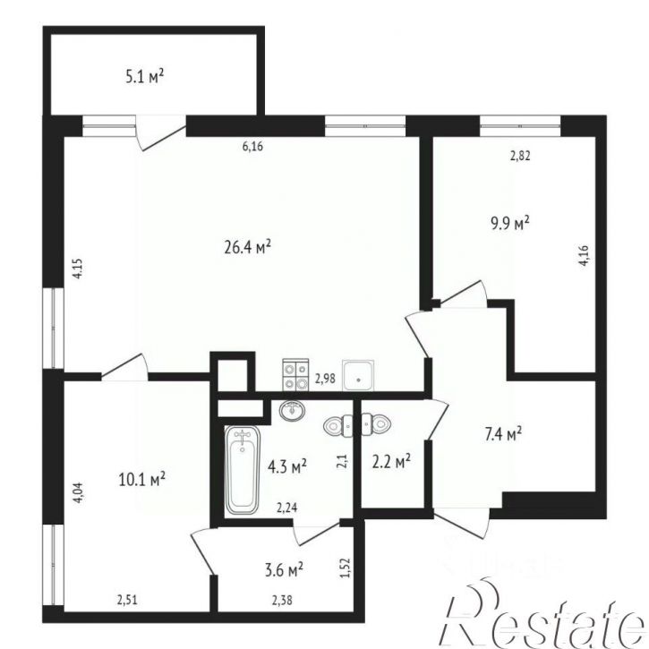 2-комн квартира Профсоюзная улица, 59,  д. 59