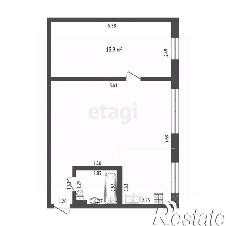 2-комн квартира Рижская улица, 80,  д. 80