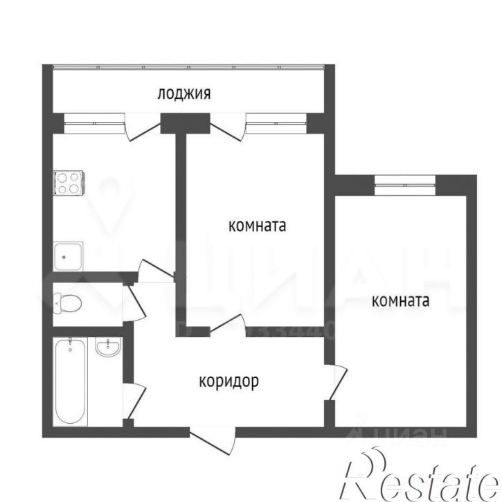 2-комн квартира Одесская улица, 40А,  д. 40А