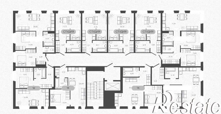 1-комн квартира в новом доме улица Мелиораторов, 6А,  д. 6А