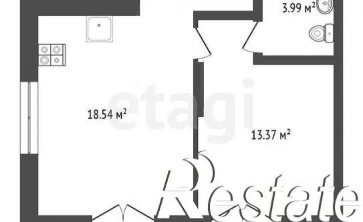 1-комн квартира улица Павла Никольского, 10 к1,  д. 10 к1